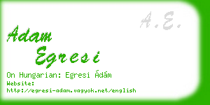 adam egresi business card