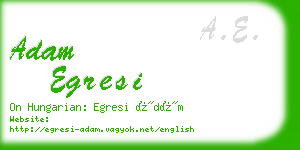 adam egresi business card